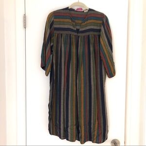 Vintage Striped Kaftan / Size Medium
